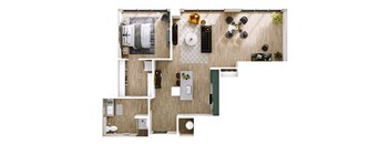 Stella at Star Metals A8 One Bedroom Floor Plan