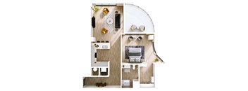 Stella at Star Metals A9 One Bedroom Floor Plan
