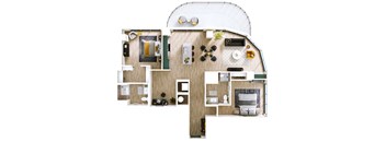 Stella at Star Metals B12 Two Bedroom Penthouse Floor Plan