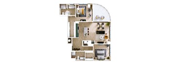 Stella at Star Metals B13 Two Bedroom Penthouse Floor Plan