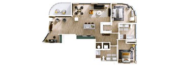 Stella at Star Metals B17 Two Bedroom Penthouse Floor Plan