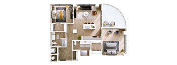 Stella at Star Metals B3 Two Bedroom Floor Plan