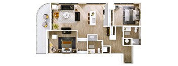 Stella at Star Metals B4 Two Bedroom Floor Plan