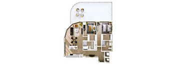 Stella at Star Metals B5 Two Bedroom Penthouse Floor Plan