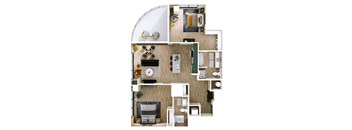 Stella at Star Metals B7 Two Bedroom Penthouse Floor Plan
