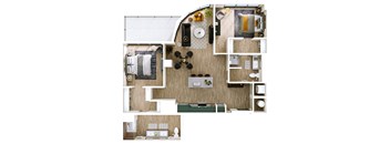 Stella at Star Metals B8 Two Bedroom Penthouse Floor Plan