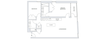 2 Bedroom Floor Plan