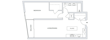 1 Bedroom Floor Plan