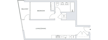 1 Bedroom Floor Plan