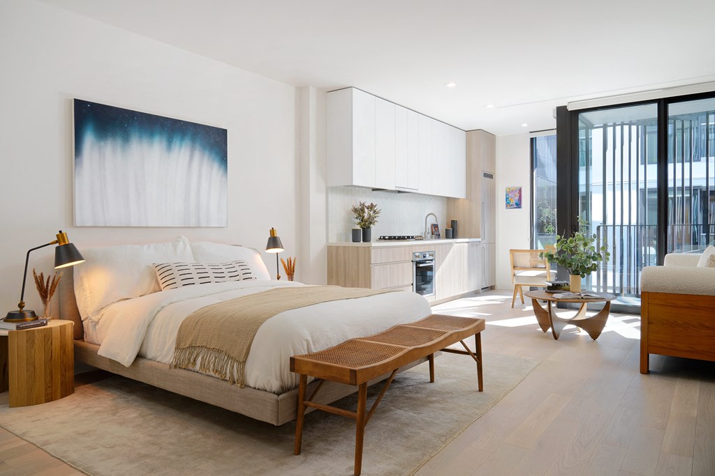 studio apartment with balcony