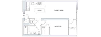 1 Bedroom Floor Plan