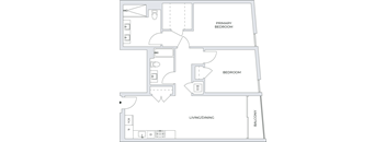 2 Bedroom Floor Plan