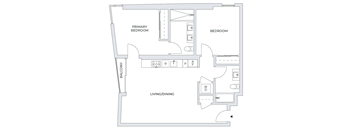 2 Bedroom Floor Plan