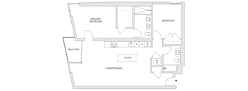 2 Bedroom Floor Plan
