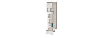 Sentral Beverly Hills Studio Floorplan