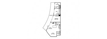 Sentral Old Town - A16 1BR 1BA Floor Plan