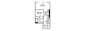 Sentral SLU - A3 1BR 1BA Floor Plan