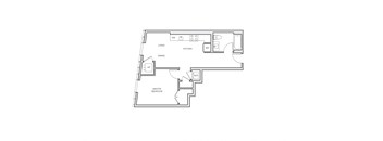 miro A1 one bed floorplan