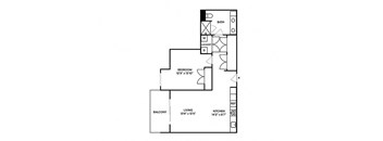 Sentral Old Town - A10 1BR 1BA Floor Plan
