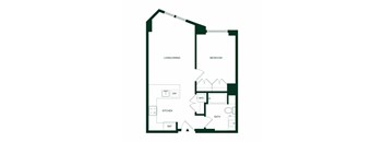 Quincy San Francisco A10 One Bedroom Floor Plan