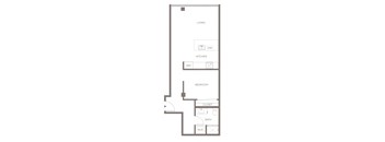A10 Urban One Bedroom Floorplan