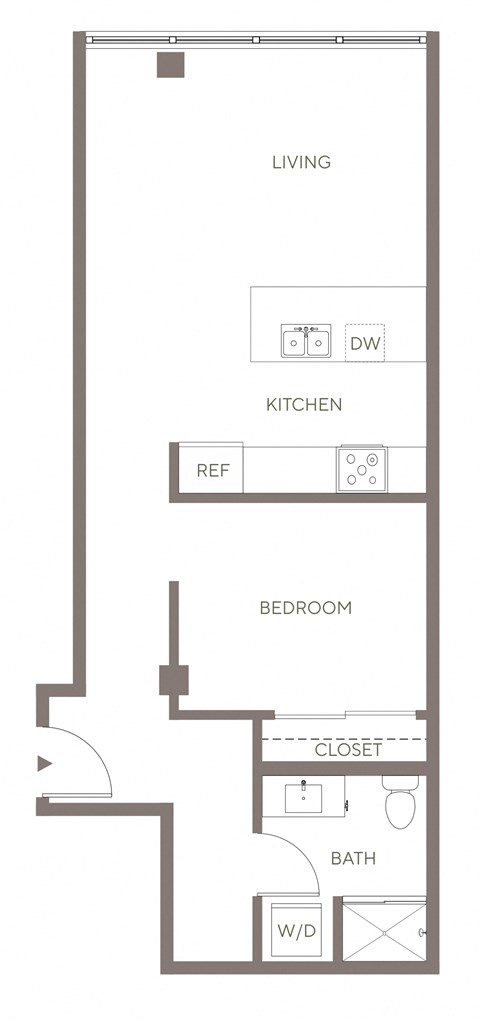 A10 Urban One Bedroom Floorplan