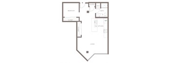 A11 Urban One Bedroom Floorplan