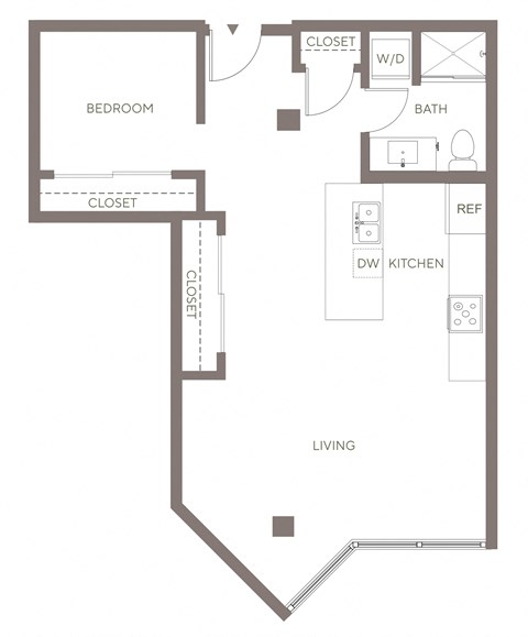 A11 Urban One Bedroom Floorplan