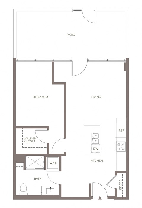 A12 One Bedroom Floorplan