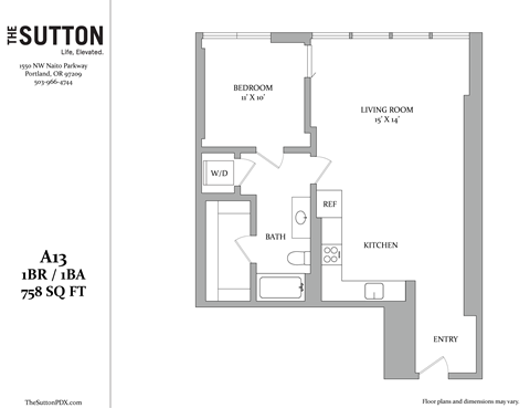 a floor plan of a unit with a bedroom and a living room