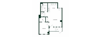 Quincy San Francisco A13 One Bedroom Floor Plan