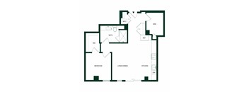 Quincy San Francisco A14 One Bedroom Penthouse Floor Plan