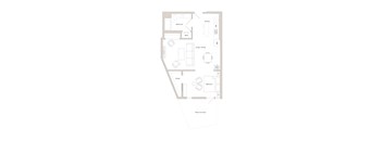 A floor plan of a house with a kitchen, living room, dining room, and bathrooms.