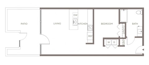 A16 Urban One Bedroom Floorplan