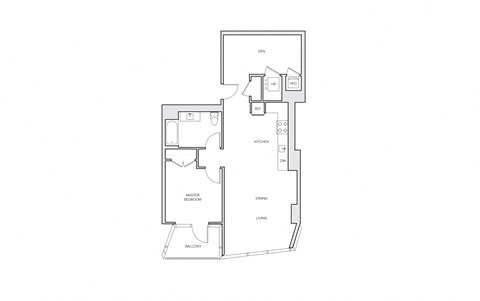 miro A17 one bed floorplan