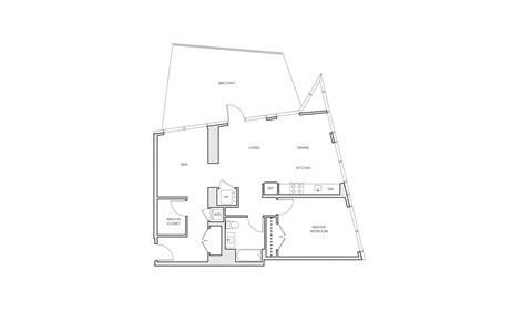 miro A19 one bed floorplan