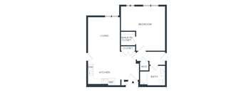 A2 1 Bedroom Floorplan
