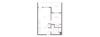 A2 Junior One Bedroom Floorplan