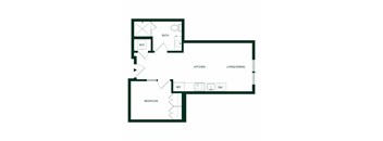 Quincy San Francisco A3 One Bedroom Floor Plan