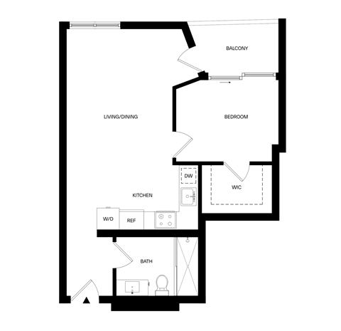 Ten310 Los Angeles A3 One Bedroom Floorplan