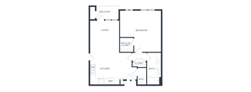 A3 1 Bedroom Floorplan
