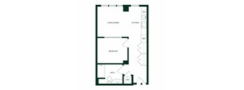 Quincy San Francisco A4 One Bedroom Floor Plan