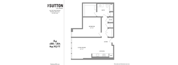 the floor plan of the suite