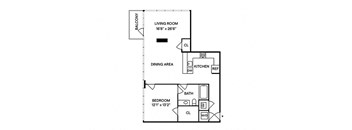 Sentral DTLA 732 A4 1BR 1BA Floor Plan