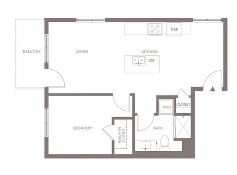 A4 One Bedroom Floorplan