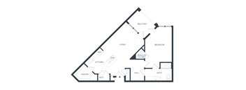A5 1 Bedroom Floorplan