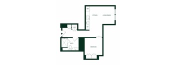 Quincy San Francisco A5 One Bedroom Floor Plan