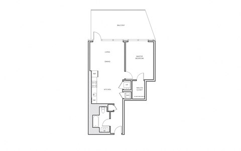 miro A6 one bed floorplan