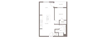 A6 One Bedroom Floorplan