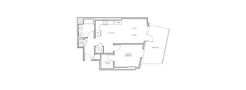 miro A7 one bed floorplan